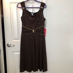 Brown and Gold Sparkly Dress